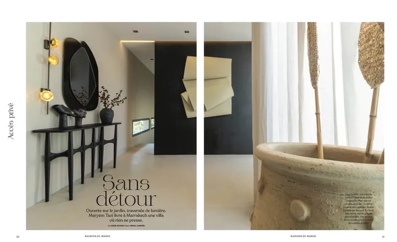 Double page de Maisons du Maroc consacrée à la résidence de Marrakech